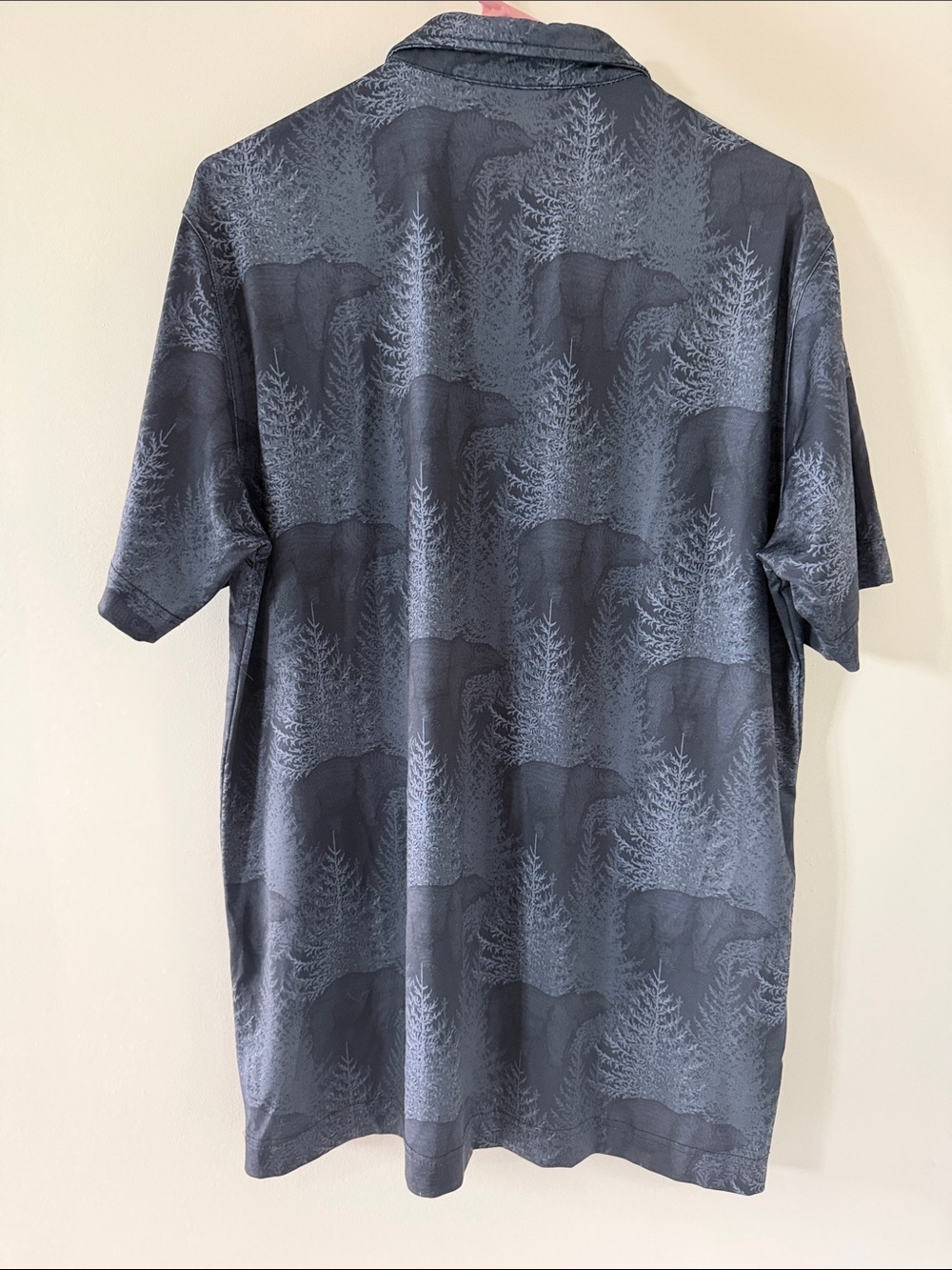 Waggle Men's Charcoal Gray Scenic Bear Polo - Picture 4 of 4